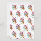 Tropfeis Sommer Geburtstag Einladung (Rückseite)