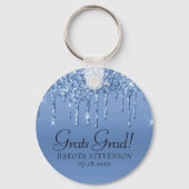 Tropfeisblauer Glitzer | Glam Abschluss Schlüsselanhänger (Vorderseite)