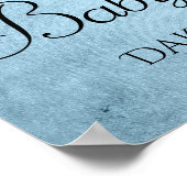 Tropfeisblauer Glitzer | Glam Sparkle Dusche Poster (Ecke)