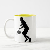 Tröpfelnder Basketball Zweifarbige Tasse (Links)