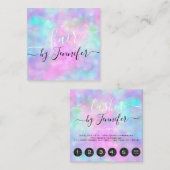 Tropfen 6 Punches Friseur Makeugraphic Quadratische Visitenkarte (Vorne/Hinten)