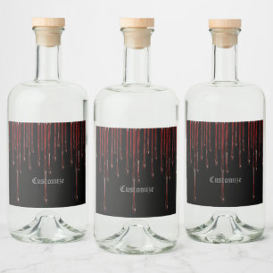 Tropfen Alkoholflaschenetikett