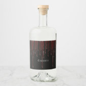 Tropfen Alkoholflaschenetikett (Vorderseite)