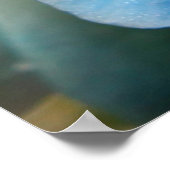 Tropfen auf Blue Orchid Poster (Ecke)