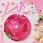 Tropfen auf Petals Paper Teller (Party)