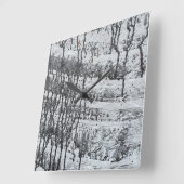 Tropfen aus Beton Quadratische Wanduhr (Winkel)