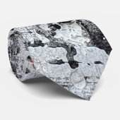 Tropfen aus schwarzem Beton Krawatte (Gerollt)