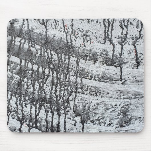 Tropfen aus schwarzem Beton Mousepad (Vorne)