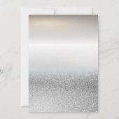 Tropfen aus Weinglas Silver Glitzer Bokeh Pensioni Einladung (Rückseite)