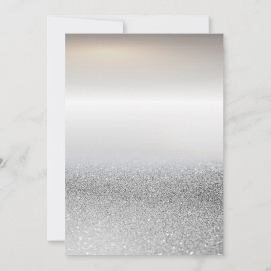 Tropfen aus Weinglas Silver Glitzer Bokeh Pensioni Einladung (Rückseite)