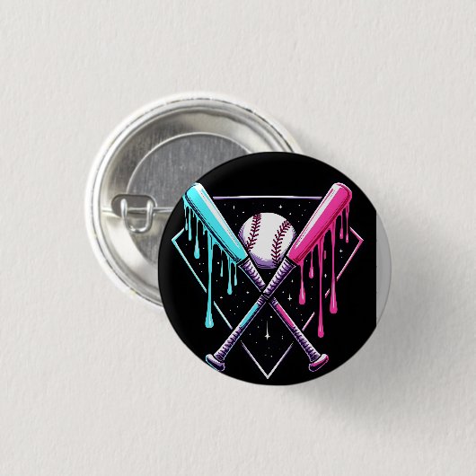 Tropfen Baseball Bat Magic - Neon Splash Zuhause P Button (Vorne & Hinten)