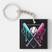 Tropfen Baseball Bat Magic - Neon Splash Zuhause P Schlüsselanhänger (Vorderseite)