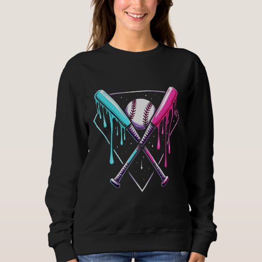 Tropfen Baseball Bat Magic - Neon Splash Zuhause P Sweatshirt (Vorderseite)