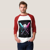 Tropfen Baseball Bat Magic - Neon Splash Zuhause P T-Shirt (Vorne ganz)