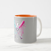 Tropfen Baseball Bat Magic - Neon Splash Zuhause P Zweifarbige Tasse (VorderseiteRechts)