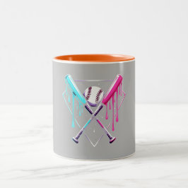 Tropfen Baseball Bat Magic - Neon Splash Zuhause P Zweifarbige Tasse