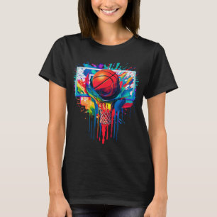 Tropfen Basketball Ball Hoop Slam Dunk Dripp T-Shirt