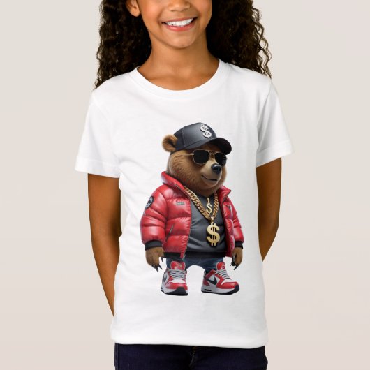 Tropfen Bear: King of the Street Style Dschungel T-Shirt (Vorderseite)