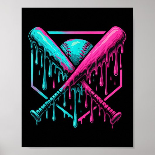 Tropfen Boys Baseball Bat und Poster (Vorne)