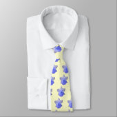 Tropfen Daffodil Blue Floral Krawatte (Gebunden)