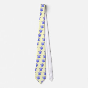 Tropfen Daffodil Blue Floral Krawatte