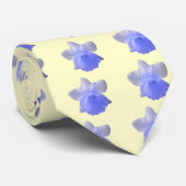 Tropfen Daffodil Blue Floral Krawatte (Gerollt)