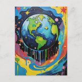 Tropfen der Erde Postkarte (Vorderseite)