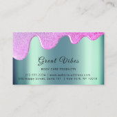 Tropfen der Körperbutter Verpackung rosa Beilage Visitenkarte (Rückseite)