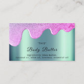 Tropfen der Körperbutter Verpackung rosa Beilage Visitenkarte (Vorderseite)