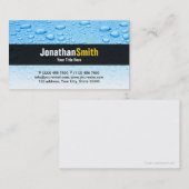 Tropfen des blauen Wassers der Visitenkarte (Vorne/Hinten)