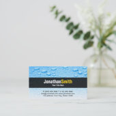 Tropfen des blauen Wassers der Visitenkarte (Stehend Vorderseite)