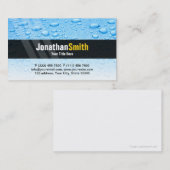 Tropfen des blauen Wassers der Visitenkarte (Vorne/Hinten)