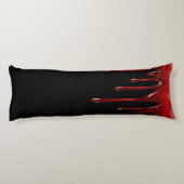 Tropfen des Blutdrucks Schwarz Seitenschläferkissen (Rückseite)