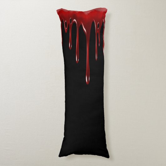 Tropfen des Blutdrucks Schwarz Seitenschläferkissen (Vorderseite Vertikal)