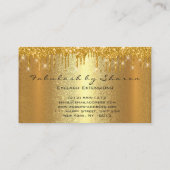 Tropfen des Gold Spark Makeup Artist Event Plan Lu Visitenkarte (Rückseite)