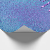 Tropfen des Lila blauen Glitzer Hübsch Geschenkpapier (Ecke)