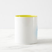 Tropfen des Sonnenscheins Zweifarbige Tasse (Mittel)