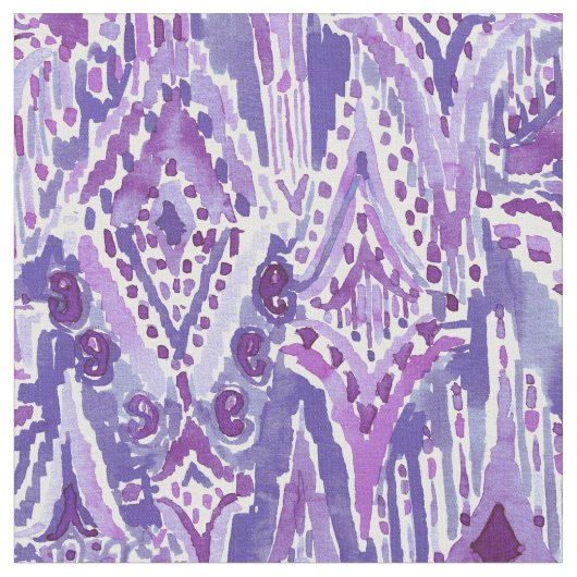 TROPFEN des WUNDERS Stammes- ultraviolettes Boho Stoff (Nahaufnahme)