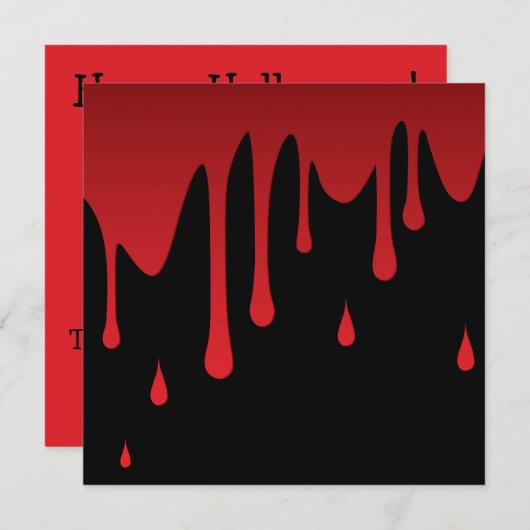 Tropfen Einladung (Vorne/Hinten)