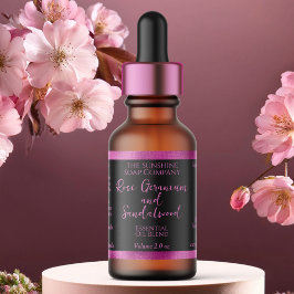 Tropfen-Flaschenetikett für schwarz und Hot-Pink-K Adressaufkleber