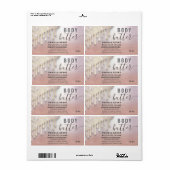 Tropfen funkeln glitzerndes Skript-Butterlabel (Vorne)