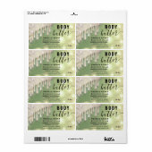 Tropfen funkeln glitzerndes Skript-Butterlabel (Vorne)