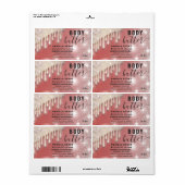 Tropfen funkeln glitzerndes Skript-Butterlabel (Vorne)