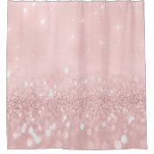 Tropfen funkelnd Glitzer Rosa Silberne einfache Pa Duschvorhang (Vorderseite)