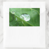 Tropfen für den Leaf-Wasserschutz Rechteckiger Aufkleber (Tasche)