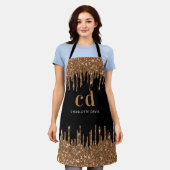 Tropfen für den Schwarzen Glitzer Schürze (Getragen)