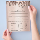 Tropfen für die Befreiung von der Depilationspflic Flyer (Hand)