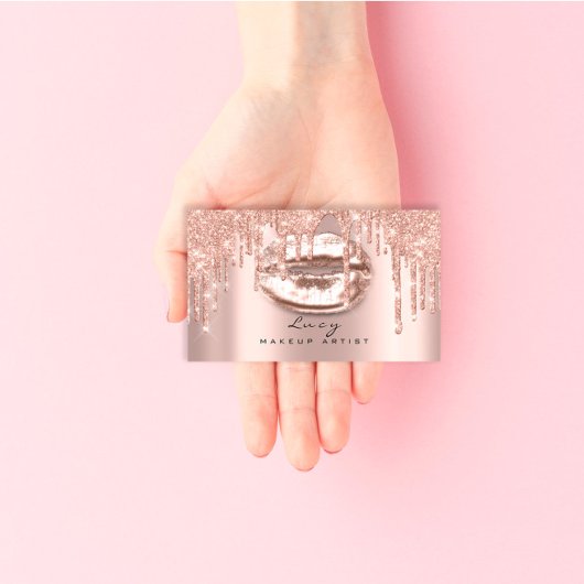 Tropfen für die Terminierung Custom Lips Glitzer T Terminkarte