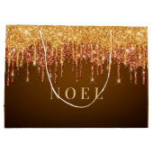 Tropfen für Gold-Glitzer-Sondertext Große Geschenktüte (Rückseite)