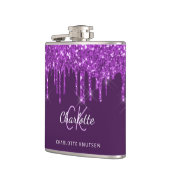 Tropfen für lila Glitzer Flachmann (Links)